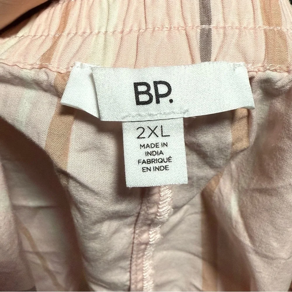 BP. Striped Cotton Pajama Lounge Shorts 2XL boho - Picture 3 of 4